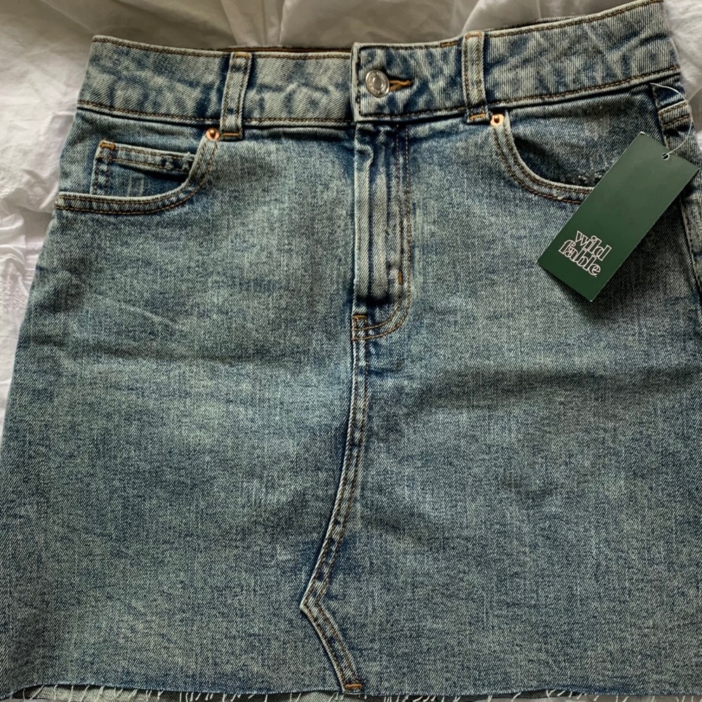 wild fable jean skirt